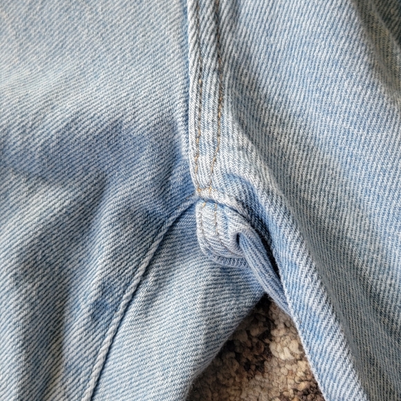 Pacsun 25 Mom Jean Two Toned Denim Jeans Light Dark Wash Contrast Statement - Picture 2 of 5